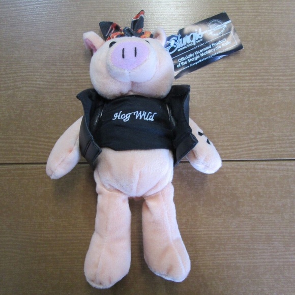 Sturgis 2005 Motorcycle Rally 9" Hog Wild Plush Porky Pig Doll - Picture 2 of 10